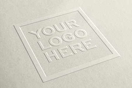 纸质高清凸起简约logo样机素材