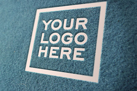 高清毛毡质感LOGO样机素材