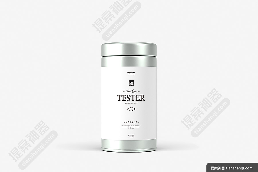 简约高清罐式茶叶包装样机素材