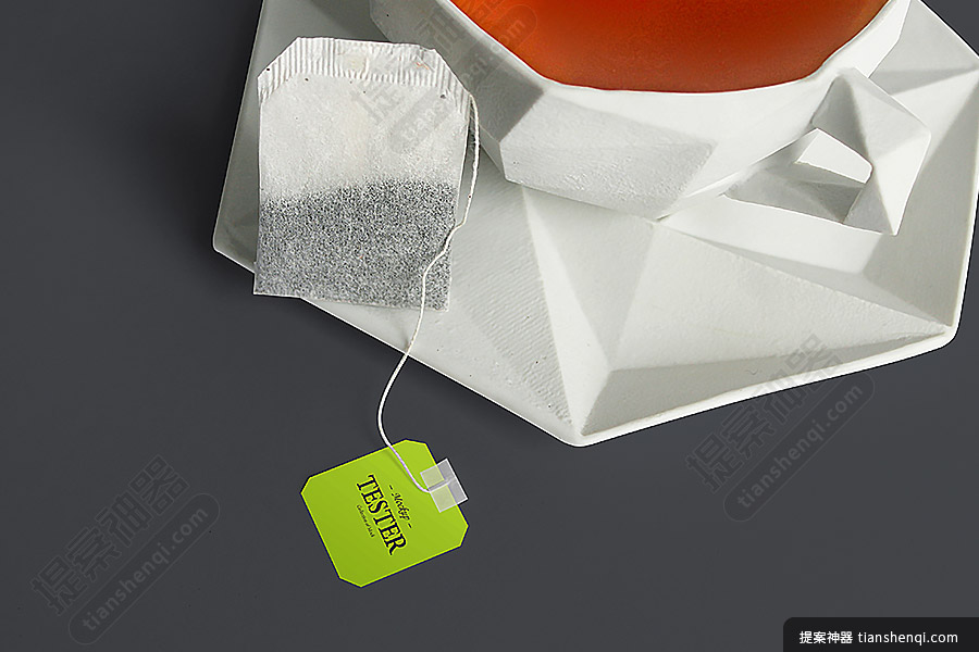 高清简约茶包样机素材