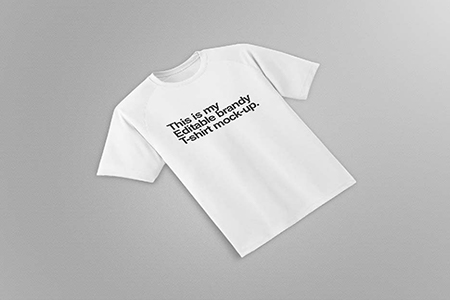 简单白色展开工作服T恤样机素材