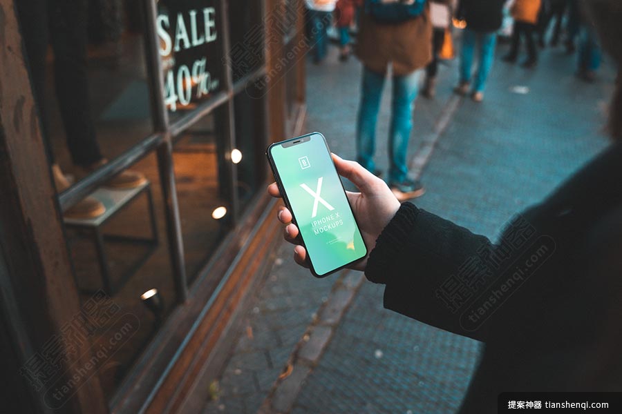 高清场景手持iPhoneX样机素材