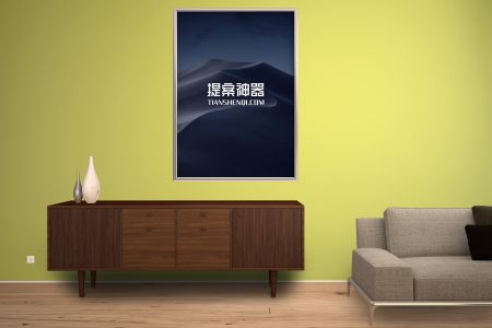 高清室内工作室悬挂海报样机素材