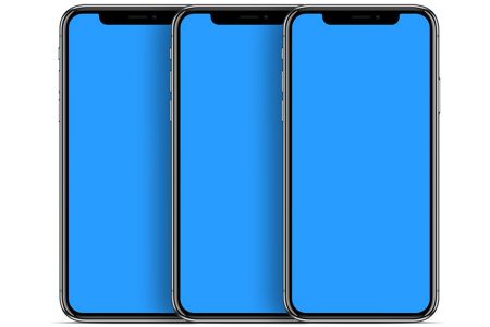 高清三部iPhoneX正面交叠细节展示样机素材