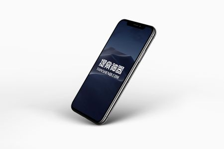 白底悬起深灰黑版本iPhoneX可切换屏保样机素材