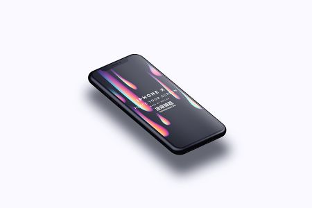 高清深灰黑iPhoneX屏保照片更换样机素材