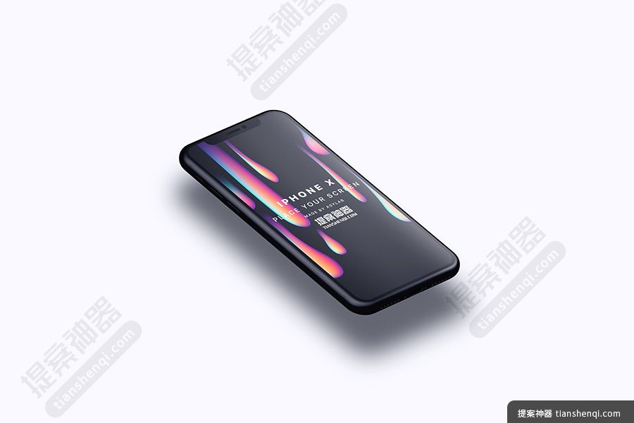 高清深灰黑iPhoneX屏保照片更换样机素材