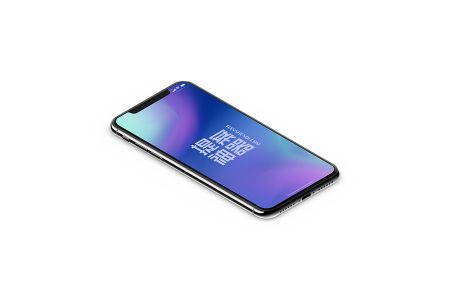 高清深灰黑iPhoneX炫彩屏保照片更换样机素材