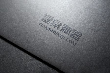 深色高级艺术纸logo样机素材