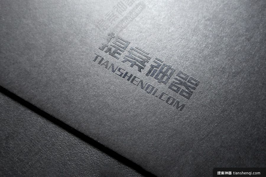 深色高级艺术纸logo样机素材