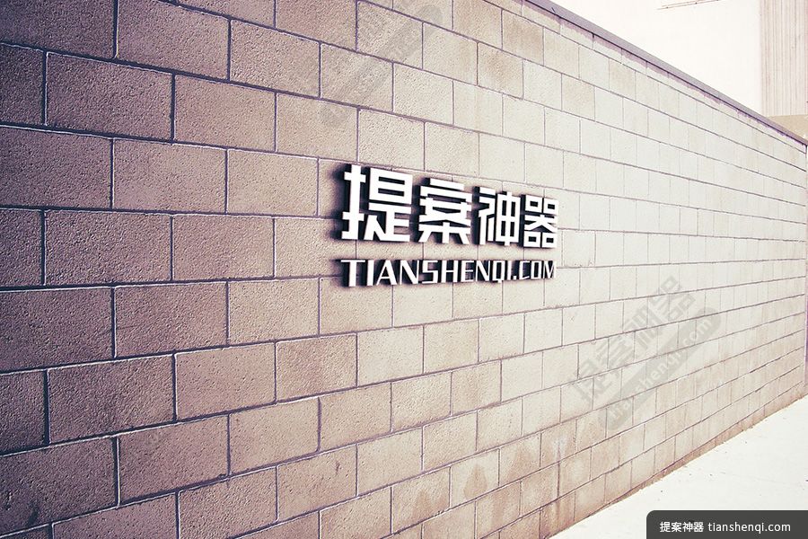 墙壁立体高清LOGO样机素材