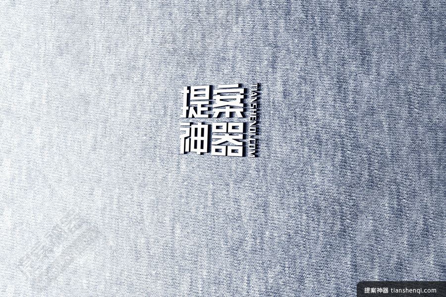 毛糙布艺质感高清logo样机素材