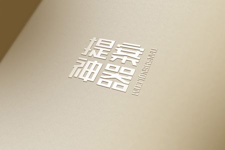 书页简约金属质感logo样机素材