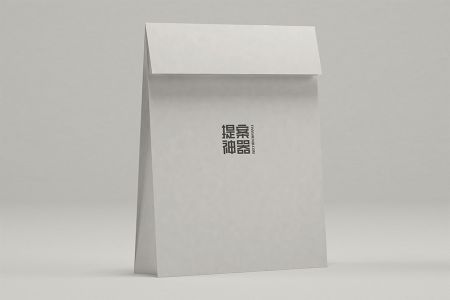 灰底高清立式正面三角袋包装样机素材