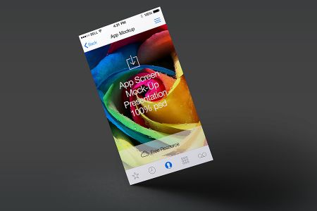 深灰背景单屏手机界面APPUI展示样机素材