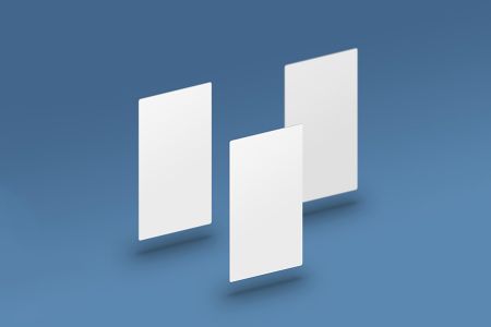灰蓝背景竖式三屏UI样机APP效果图展示样机素材