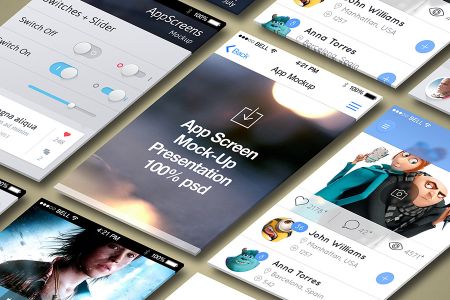高清全屏布满APPUI界面展示细节样机素材