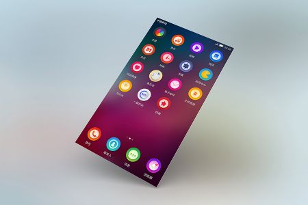 简洁高清单屏APPUI展示样机素材