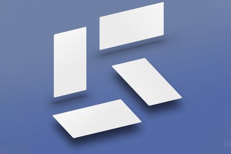 灰蓝背景不同角度四屏UI样机APP效果图展示样机素材