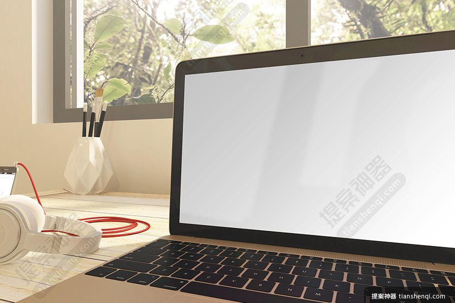 近处场景Macbook桌面背景贴图样机素材