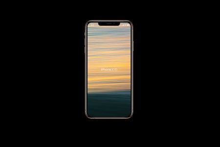 黑色背景金色iPhone-Xs展示样机素材