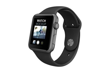 白色背景高清AppleWatch细节展示样机素材