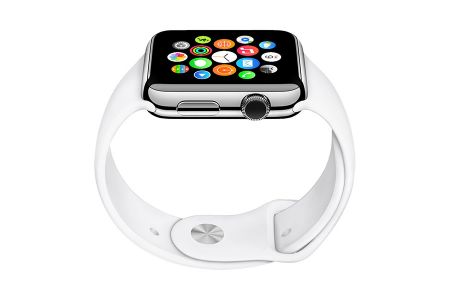 白色背景高清正面AppleWatch细节展示样机素材