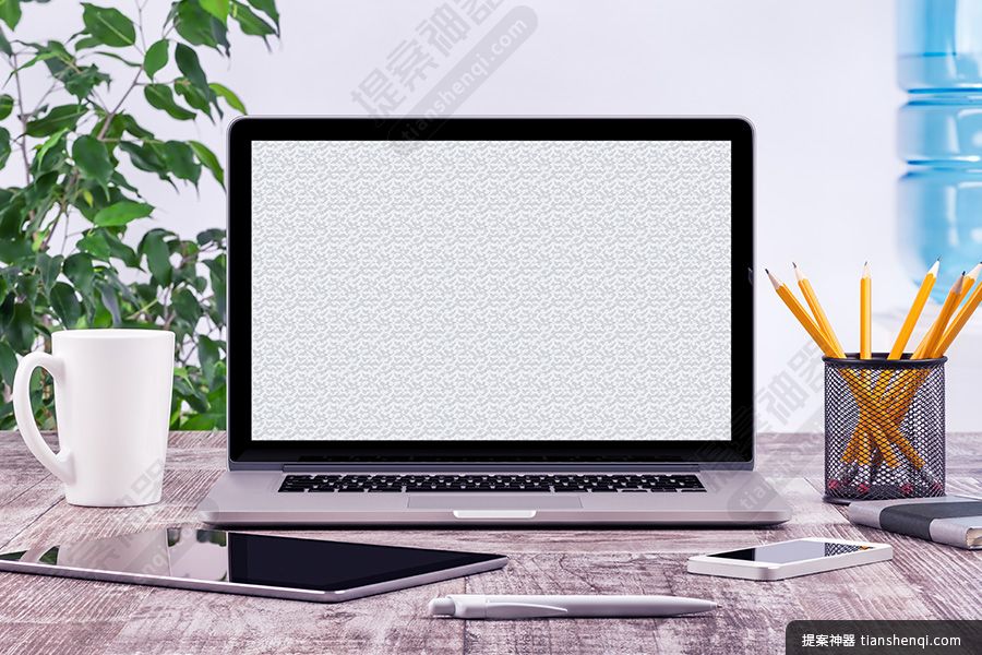 清新背景高清花布桌面Macbook组合场景样机素材
