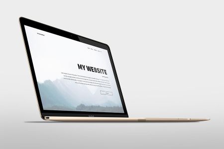 灰色背景细节左侧Macbook屏幕可切换样机贴图样机素材