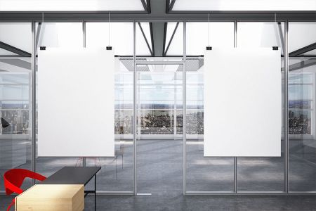 大型高清室内悬挂式海报素材可更换样机素材